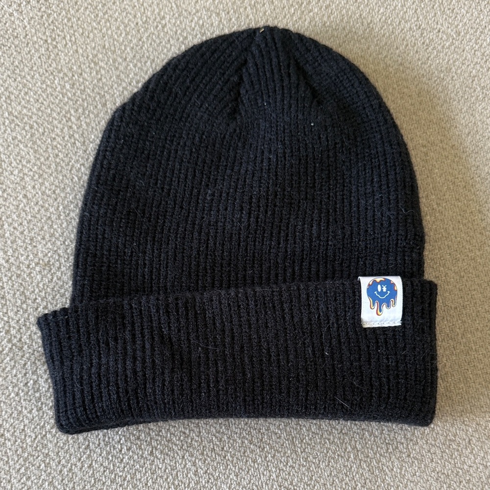 Dutch Bros Black Knit Beanie with Patch